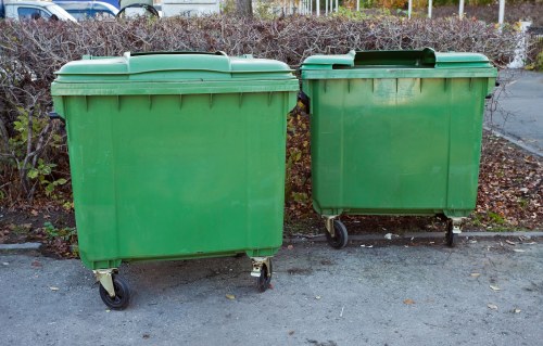 Secure waste disposal with enclosed skip