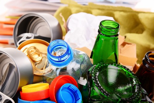 Waste disposal containers for construction materials